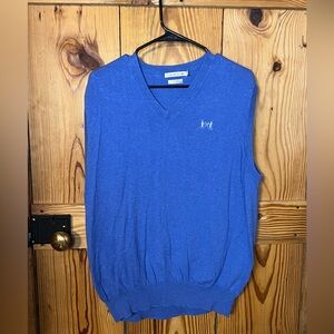 Peter Millar Heather Blue V-Neck Sweater Vest